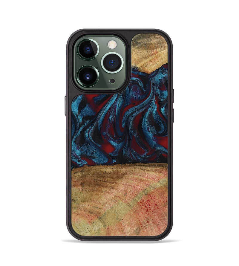 iPhone 13 Pro Wood Phone Case - Trena (Red, 796013)