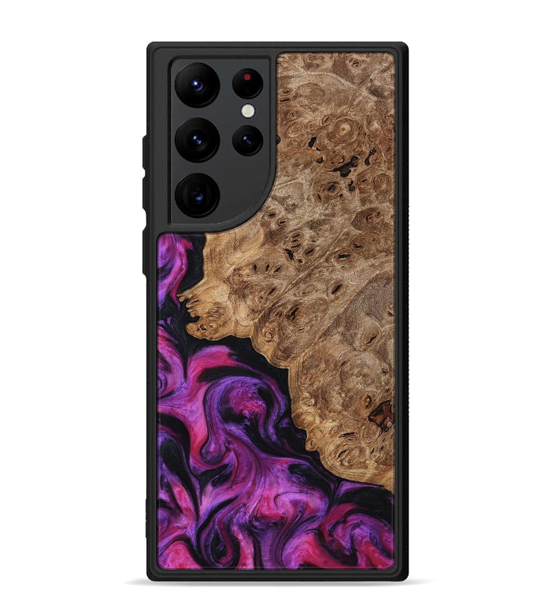 Galaxy S22 Ultra Wood Phone Case - Leticia (Red, 796017)