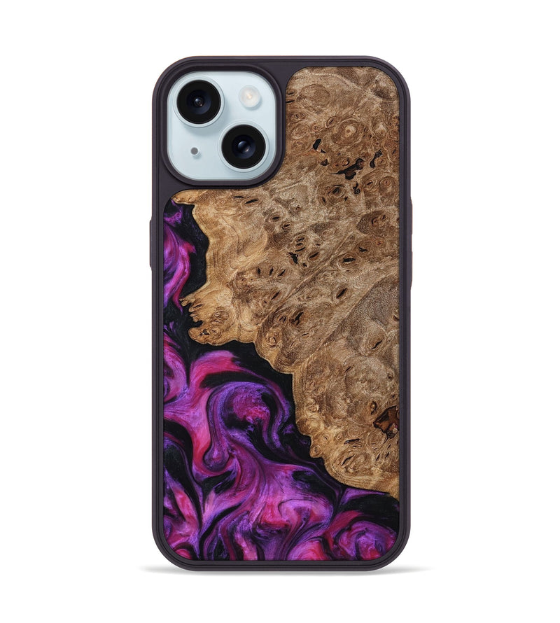 iPhone 15 Wood Phone Case - Leticia (Red, 796017)