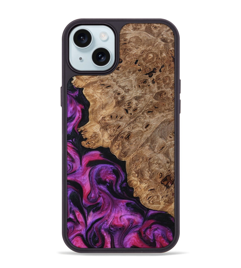 iPhone 15 Plus Wood Phone Case - Leticia (Red, 796017)