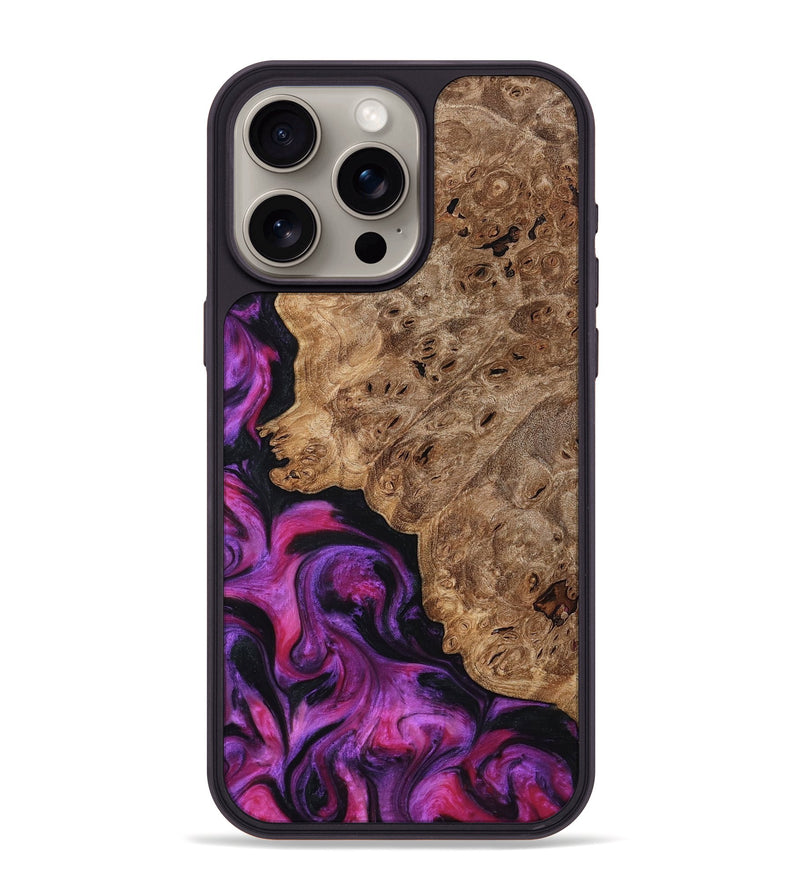 iPhone 15 Pro Max Wood Phone Case - Leticia (Red, 796017)