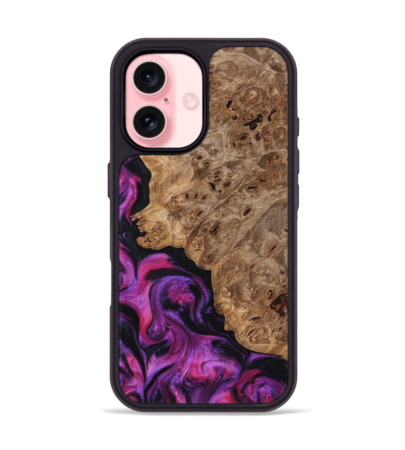 iPhone 16 Wood Phone Case - Leticia (Red, 796017)