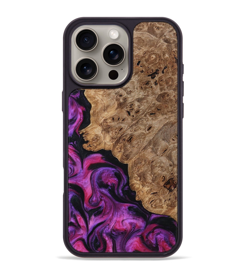 iPhone 16 Pro Max Wood Phone Case - Leticia (Red, 796017)