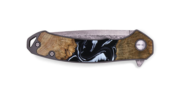 EDC Wood Pocket Knife - Zayla (Black & White, 796019)