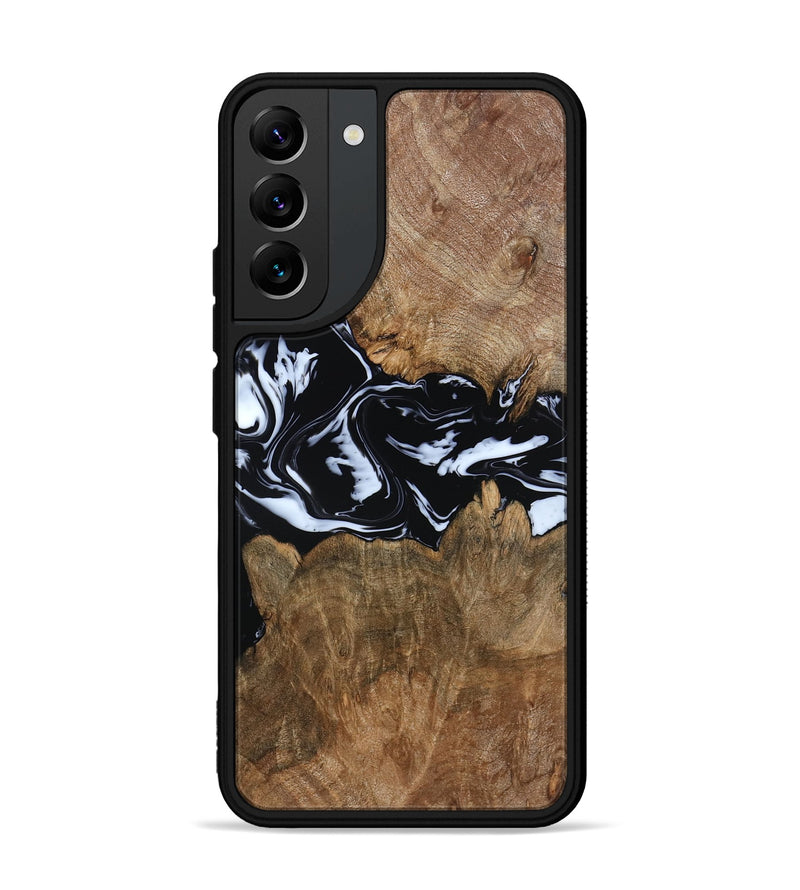 Galaxy S22 Plus Wood Phone Case - Zayla (Black & White, 796019)