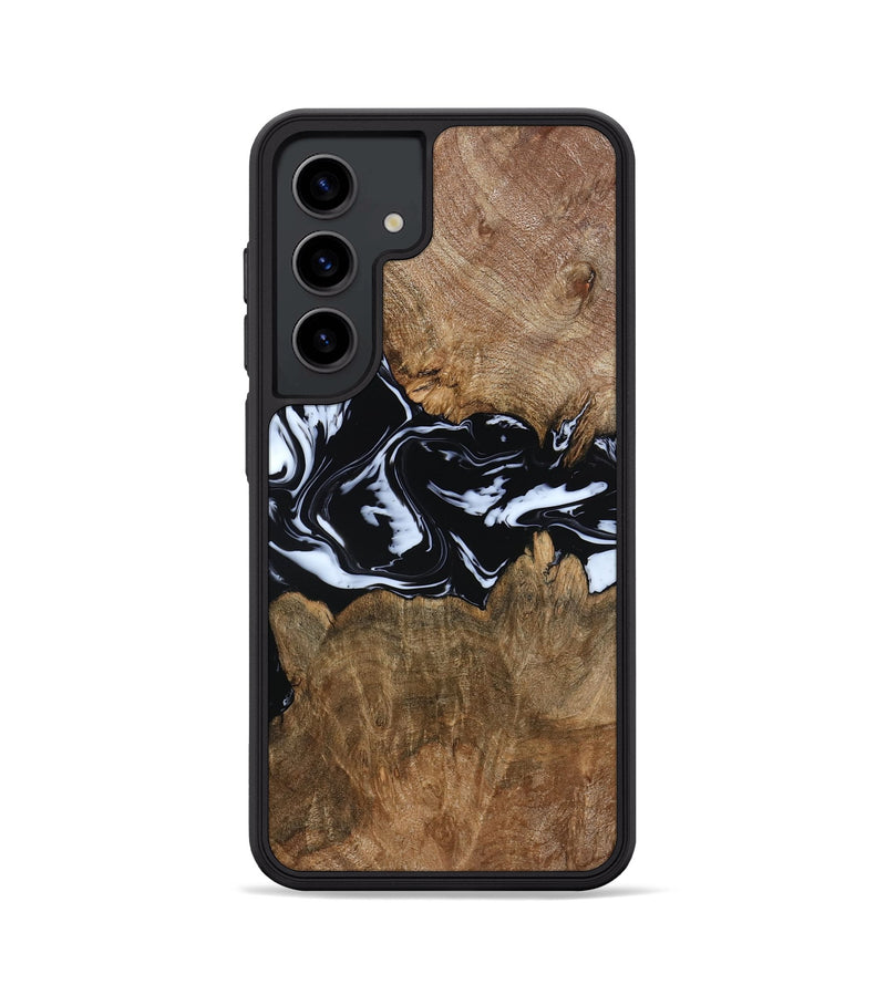 Galaxy S24 Wood Phone Case - Zayla (Black & White, 796019)