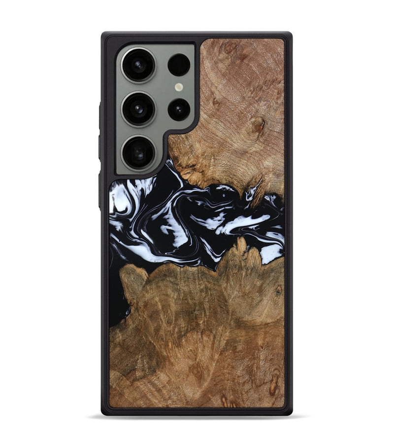 Galaxy S24 Ultra Wood Phone Case - Zayla (Black & White, 796019)