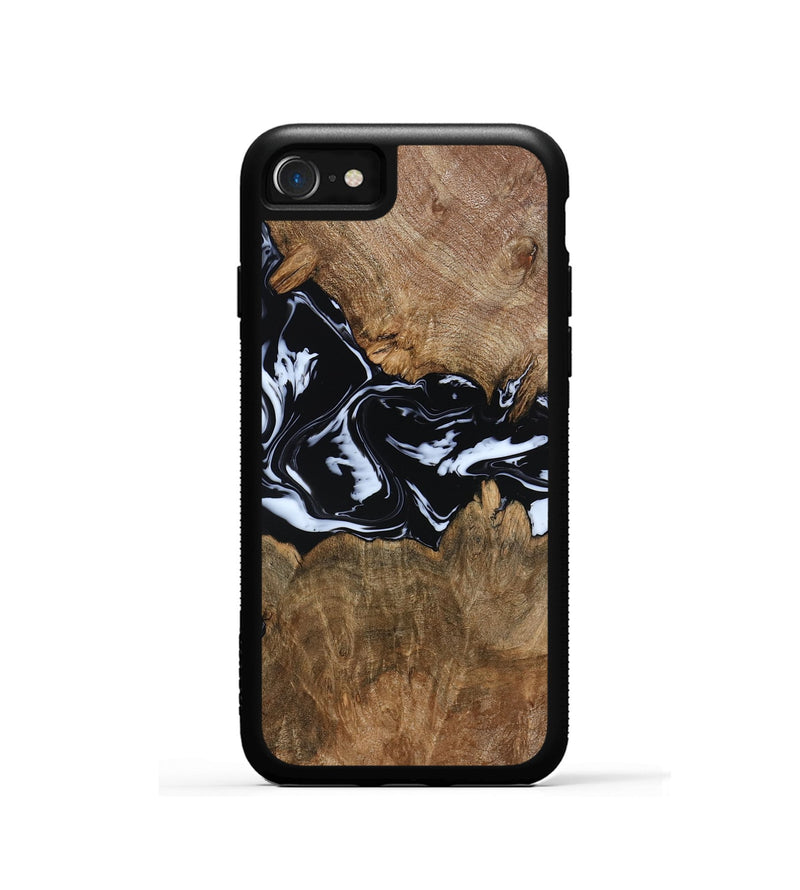 iPhone SE Wood Phone Case - Zayla (Black & White, 796019)