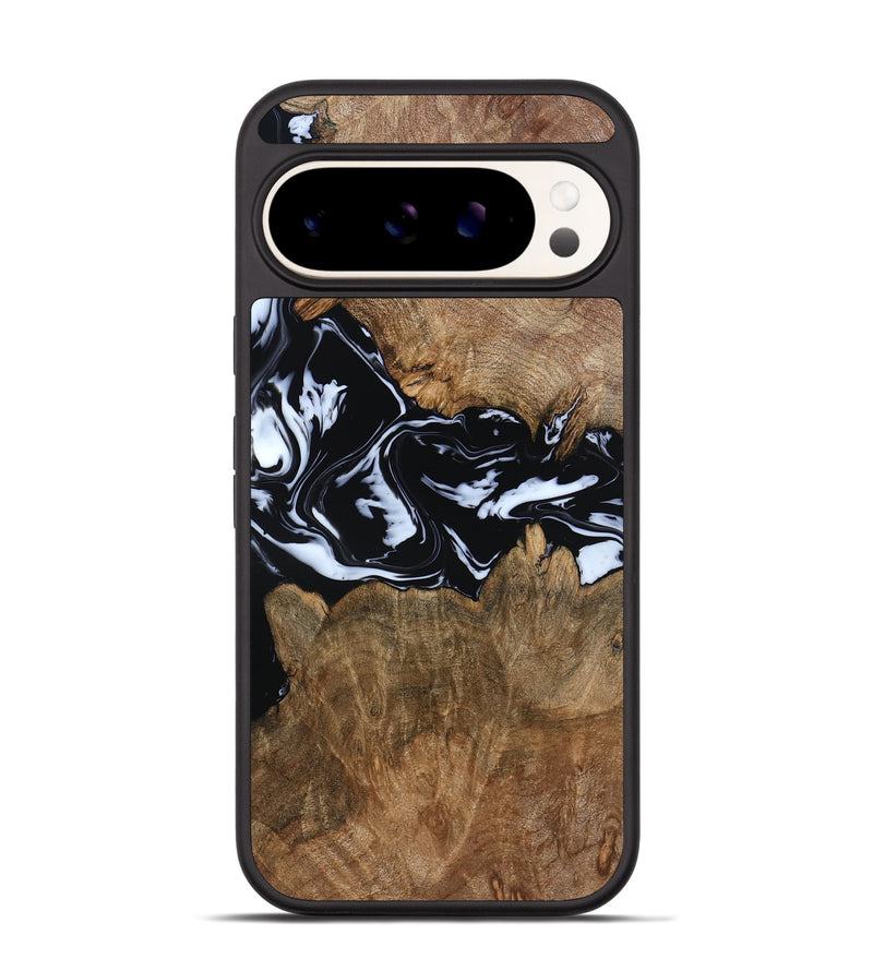 Pixel 9 Wood Phone Case - Zayla (Black & White, 796019)