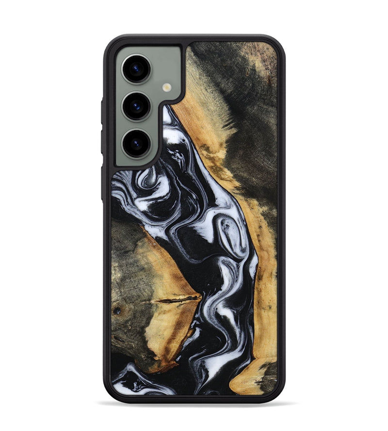 Galaxy S24 Plus Wood Phone Case - Hassan (Black & White, 796022)