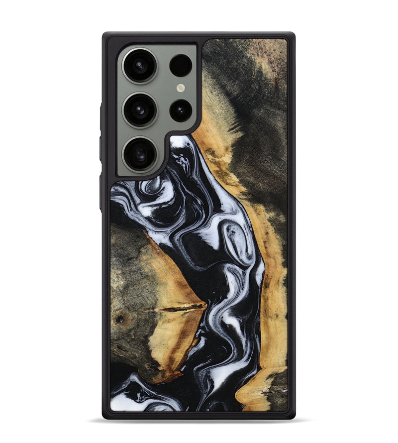 Galaxy S24 Ultra Wood Phone Case - Hassan (Black & White, 796022)