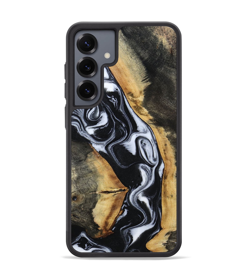 Galaxy S25 Plus Wood Phone Case - Hassan (Black & White, 796022)