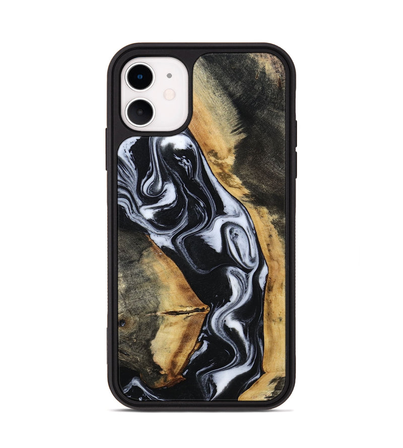 iPhone 11 Wood Phone Case - Hassan (Black & White, 796022)