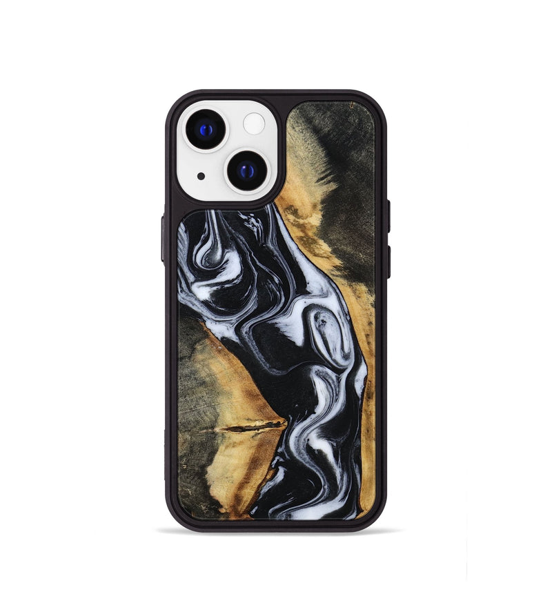 iPhone 13 mini Wood Phone Case - Hassan (Black & White, 796022)