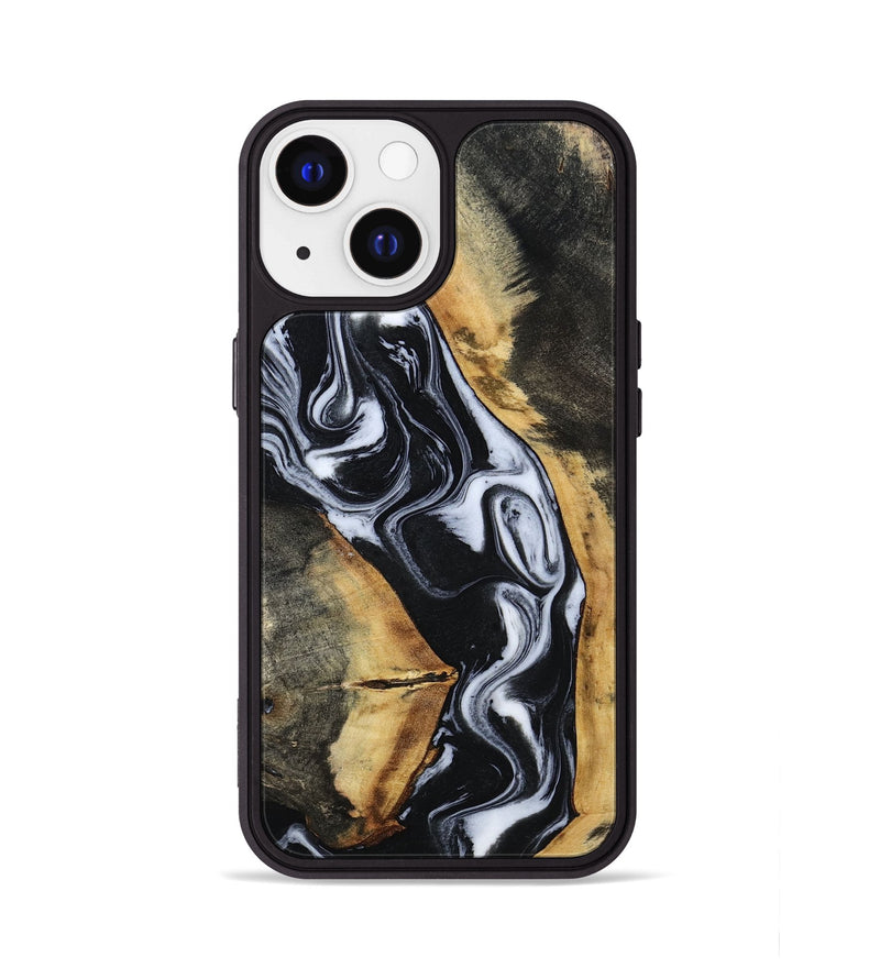 iPhone 13 Wood Phone Case - Hassan (Black & White, 796022)