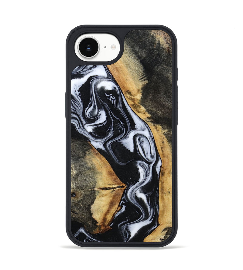 iPhone 16e Wood Phone Case - Hassan (Black & White, 796022)