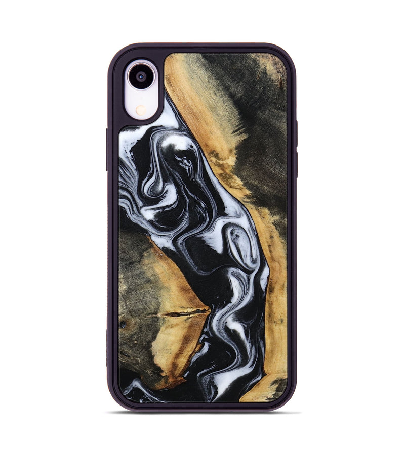 iPhone Xr Wood Phone Case - Hassan (Black & White, 796022)