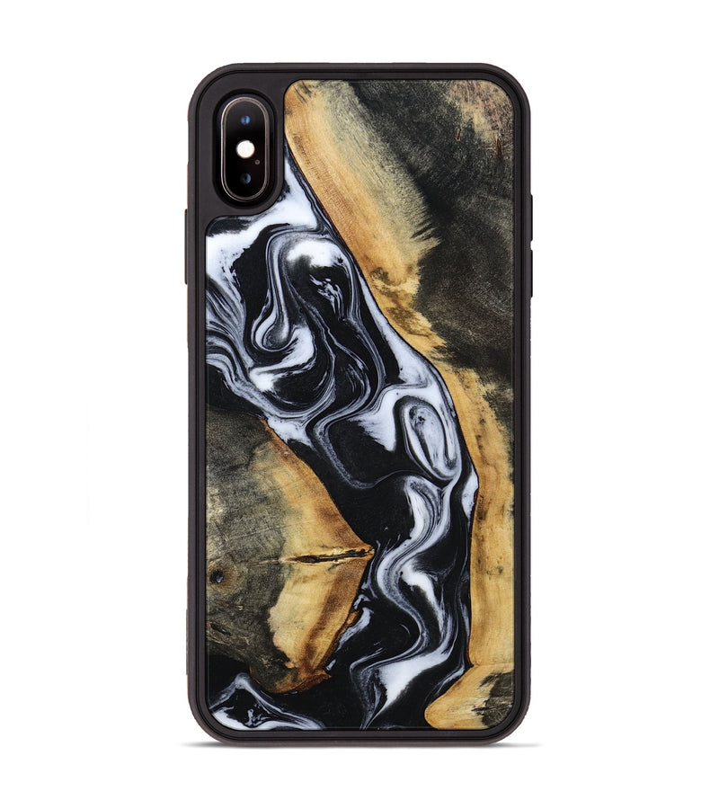 iPhone Xs Max Wood Phone Case - Hassan (Black & White, 796022)