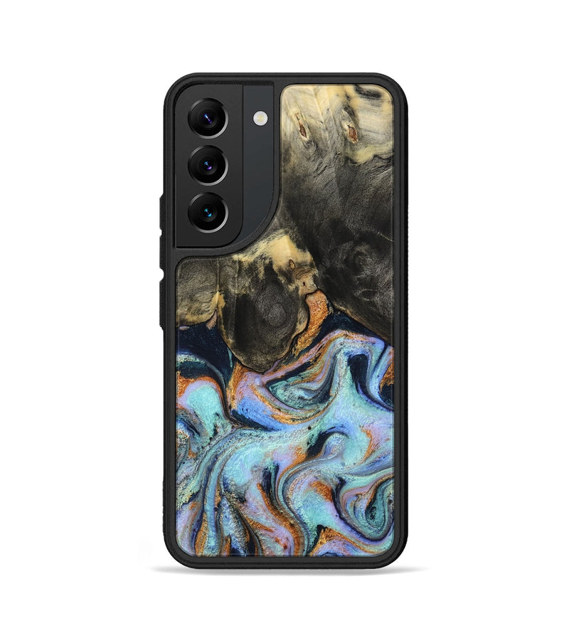 Galaxy S22 Wood Phone Case - Stan (Teal & Gold, 796031)