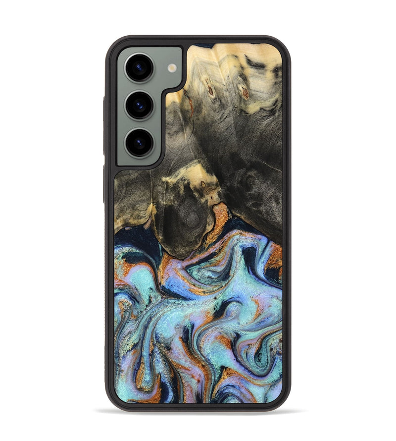 Galaxy S23 Plus Wood Phone Case - Stan (Teal & Gold, 796031)