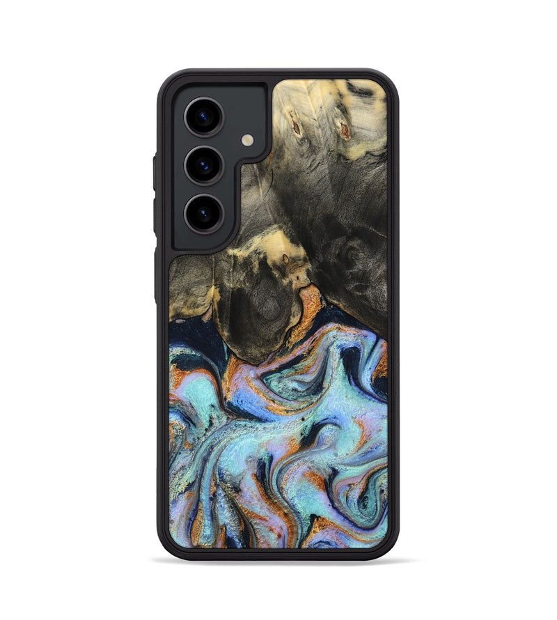 Galaxy S24 Wood Phone Case - Stan (Teal & Gold, 796031)