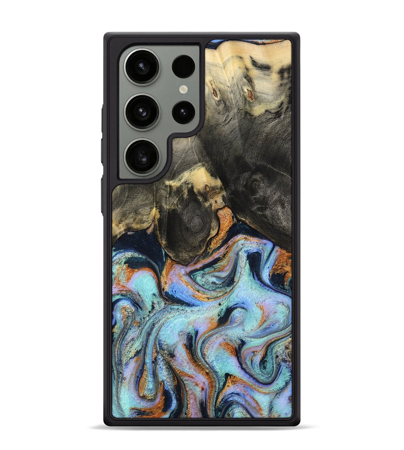 Galaxy S24 Ultra Wood Phone Case - Stan (Teal & Gold, 796031)