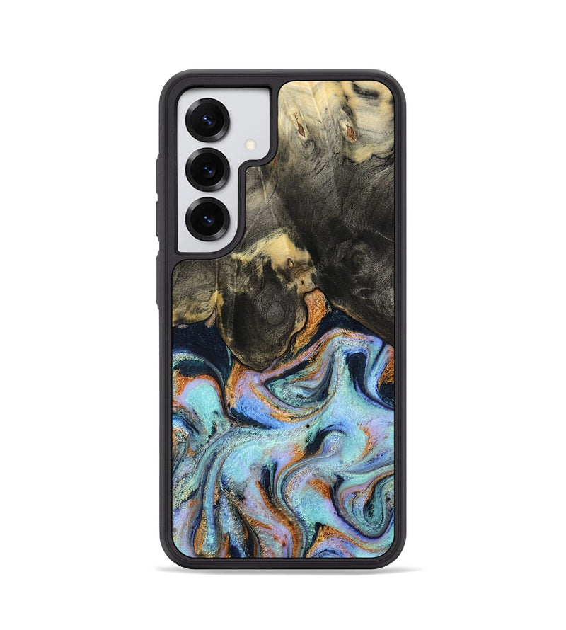 Galaxy S25 Wood Phone Case - Stan (Teal & Gold, 796031)