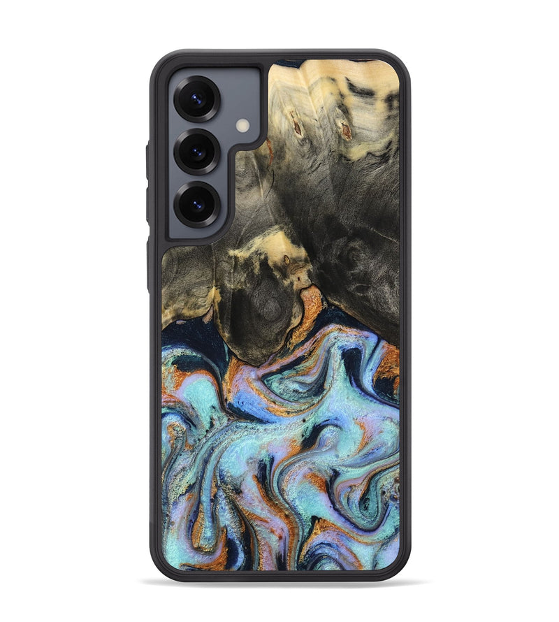 Galaxy S25 Plus Wood Phone Case - Stan (Teal & Gold, 796031)