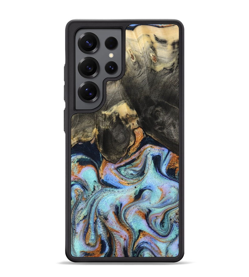 Galaxy S25 Ultra Wood Phone Case - Stan (Teal & Gold, 796031)