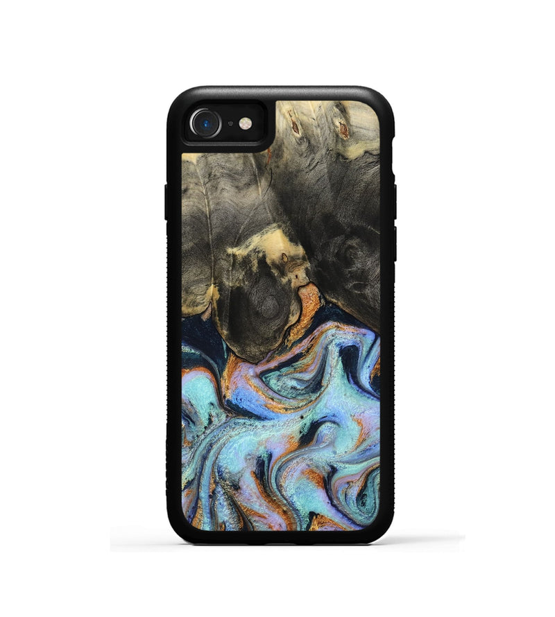 iPhone SE Wood Phone Case - Stan (Teal & Gold, 796031)