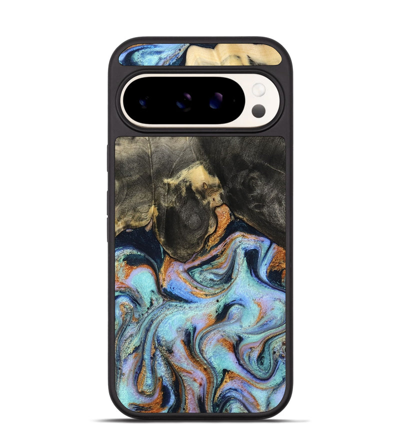 Pixel 9 Wood Phone Case - Stan (Teal & Gold, 796031)