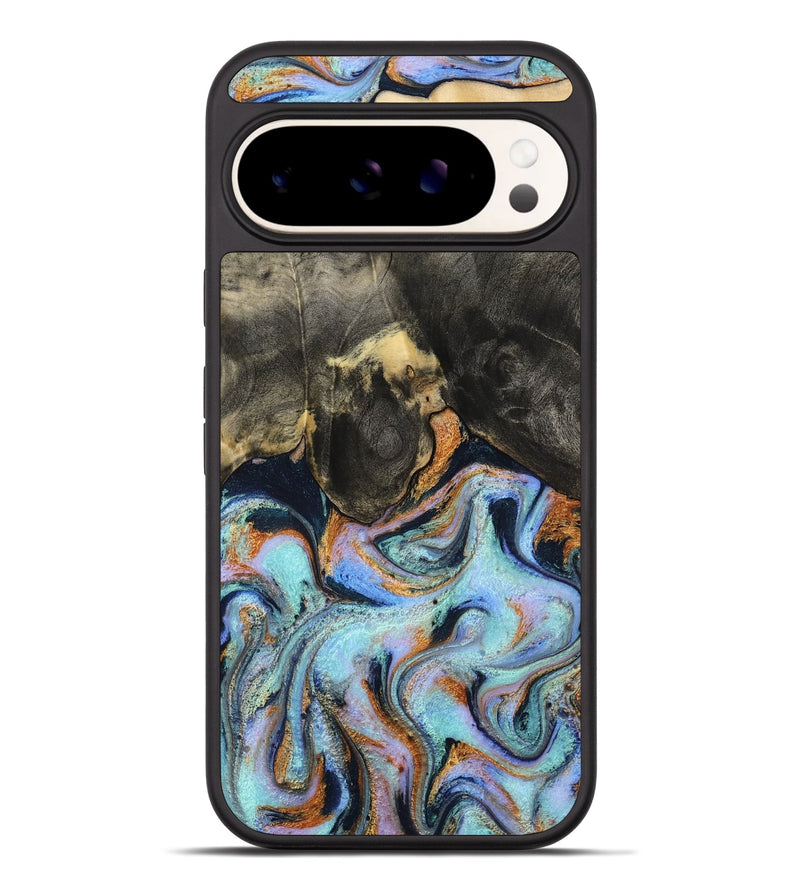 Pixel 9 Pro XL Wood Phone Case - Stan (Teal & Gold, 796031)