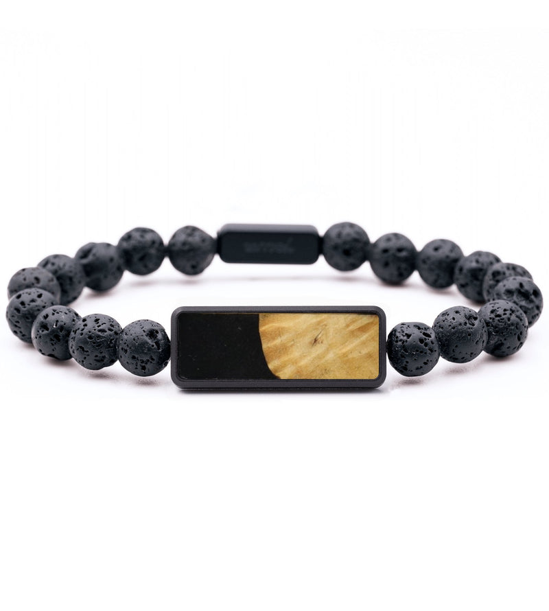 Lava Bead Wood Bracelet - Richard (Wood Burl, 796065)