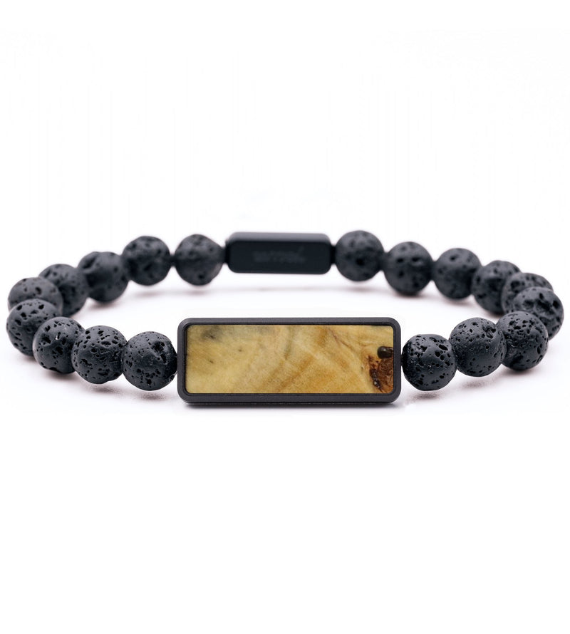 Lava Bead Wood Bracelet - Nick (Wood Burl, 796068)
