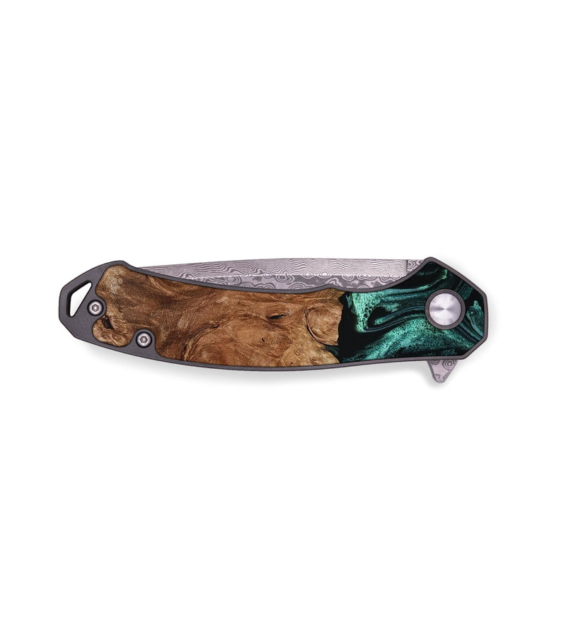 EDC Wood Pocket Knife - Cassius (Green, 796095)