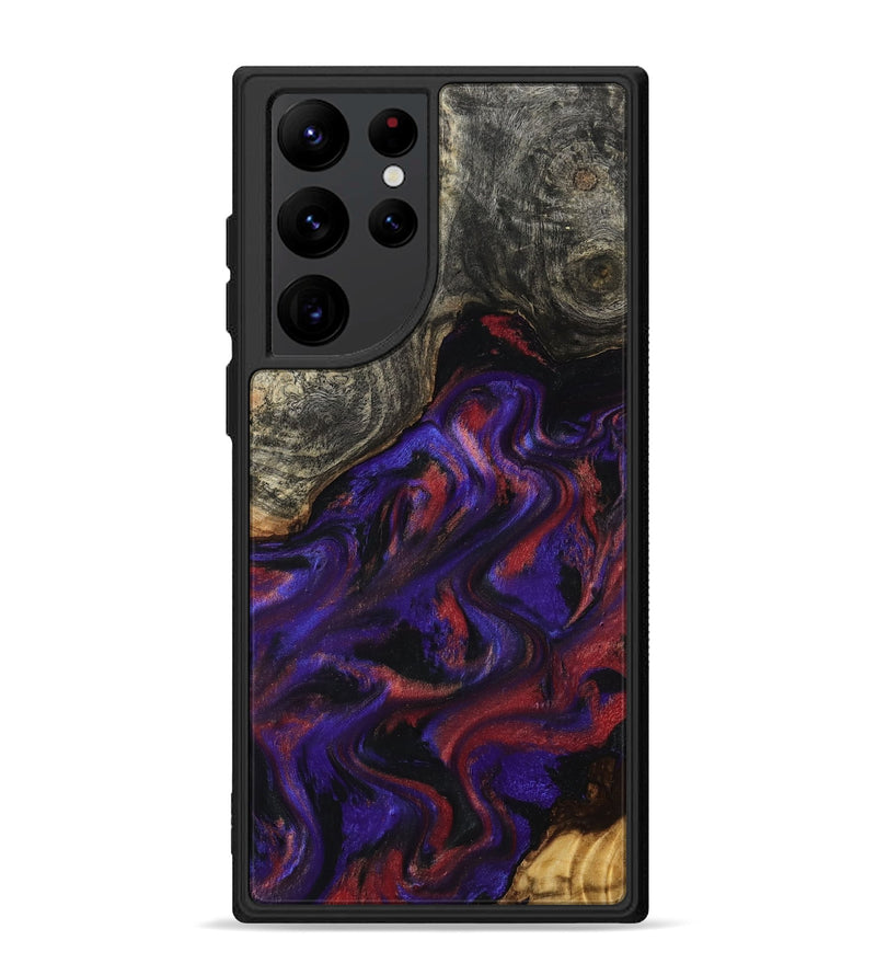 Galaxy S22 Ultra Wood Phone Case - Yehuda (Purple, 796107)