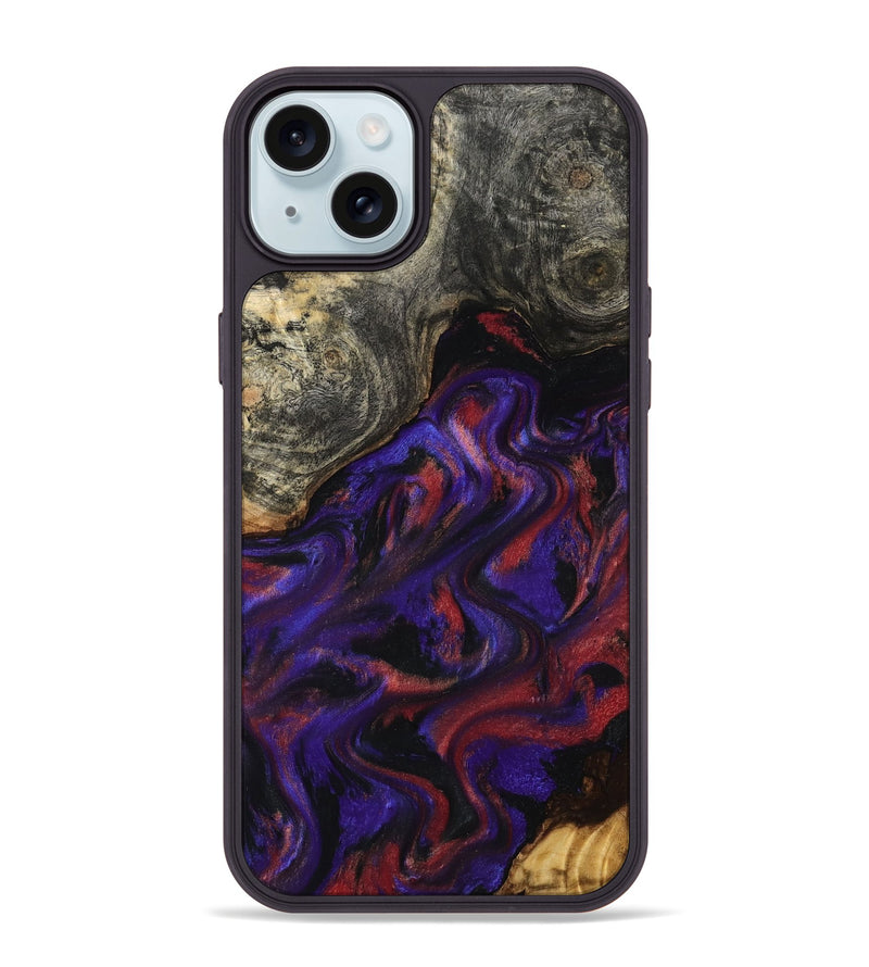 iPhone 15 Plus Wood Phone Case - Yehuda (Purple, 796107)