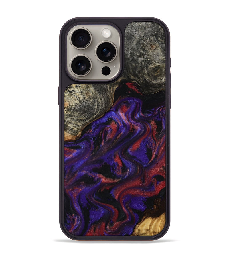 iPhone 15 Pro Max Wood Phone Case - Yehuda (Purple, 796107)