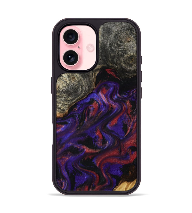 iPhone 16 Wood Phone Case - Yehuda (Purple, 796107)