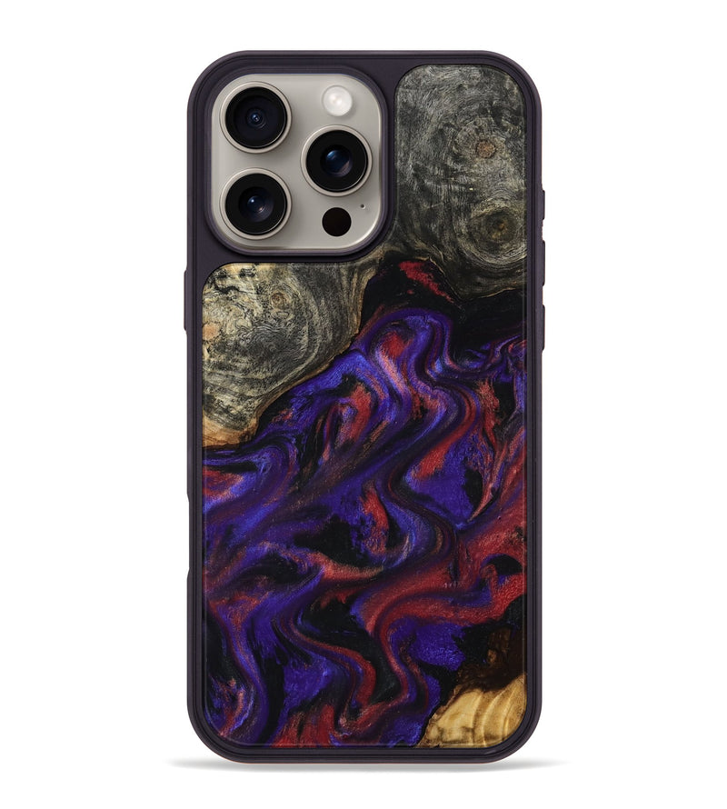 iPhone 16 Pro Max Wood Phone Case - Yehuda (Purple, 796107)