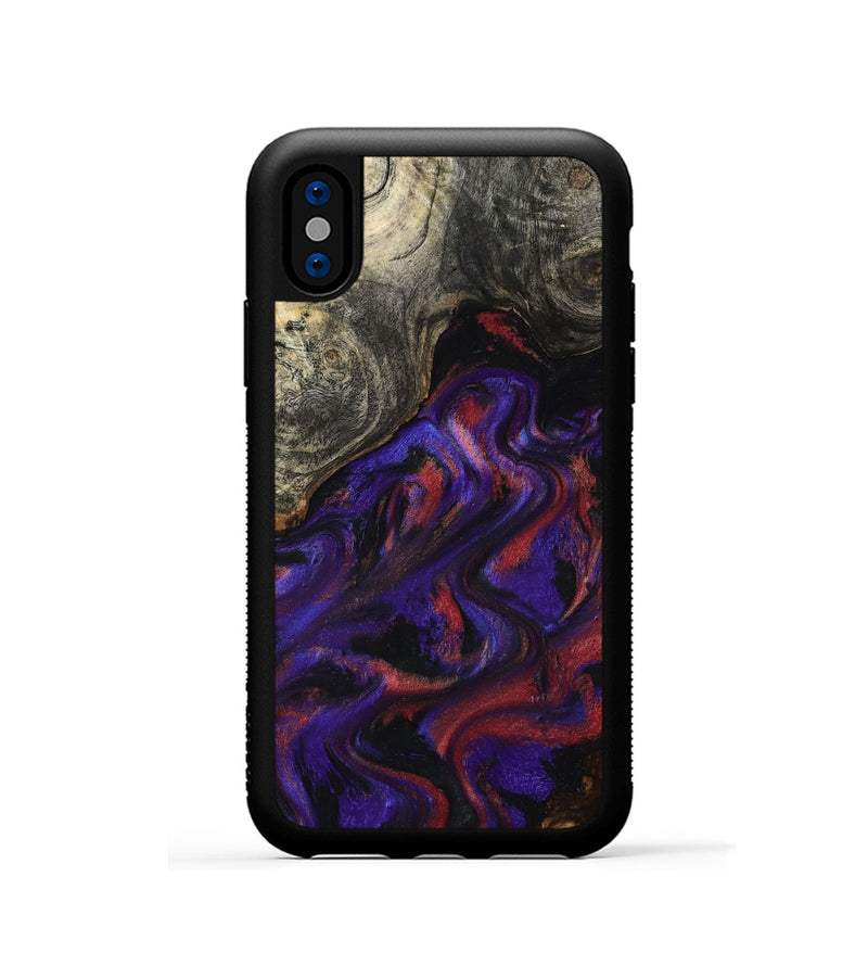 iPhone Xs Wood Phone Case - Yehuda (Purple, 796107)