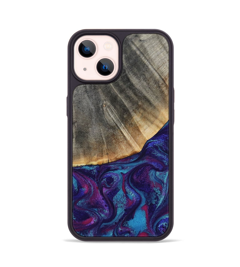 iPhone 14 Wood Phone Case - Korey (Purple, 796109)