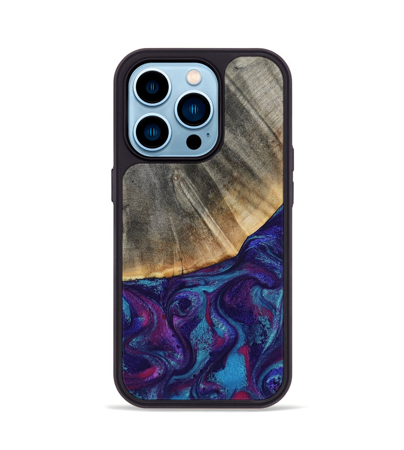 iPhone 14 Pro Wood Phone Case - Korey (Purple, 796109)