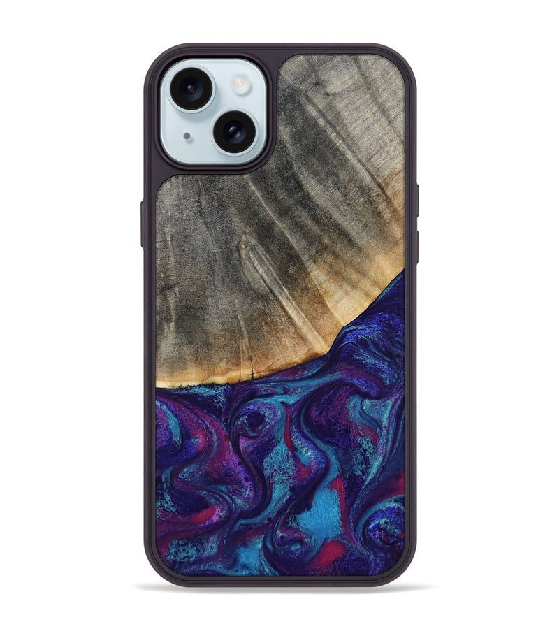 iPhone 15 Plus Wood Phone Case - Korey (Purple, 796109)