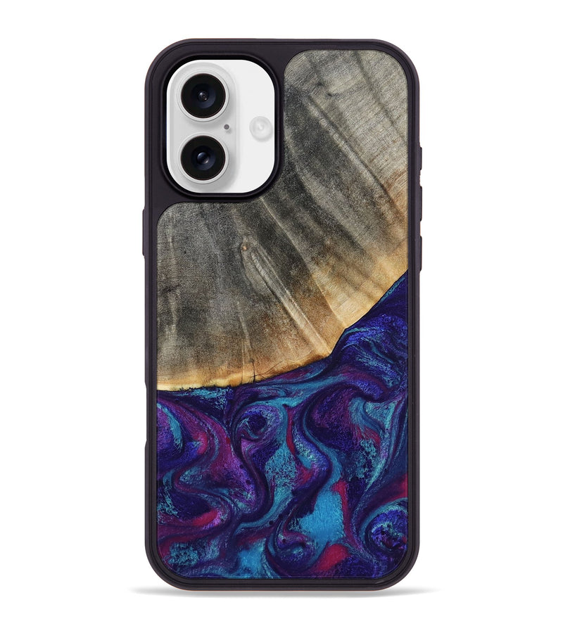 iPhone 16 Plus Wood Phone Case - Korey (Purple, 796109)