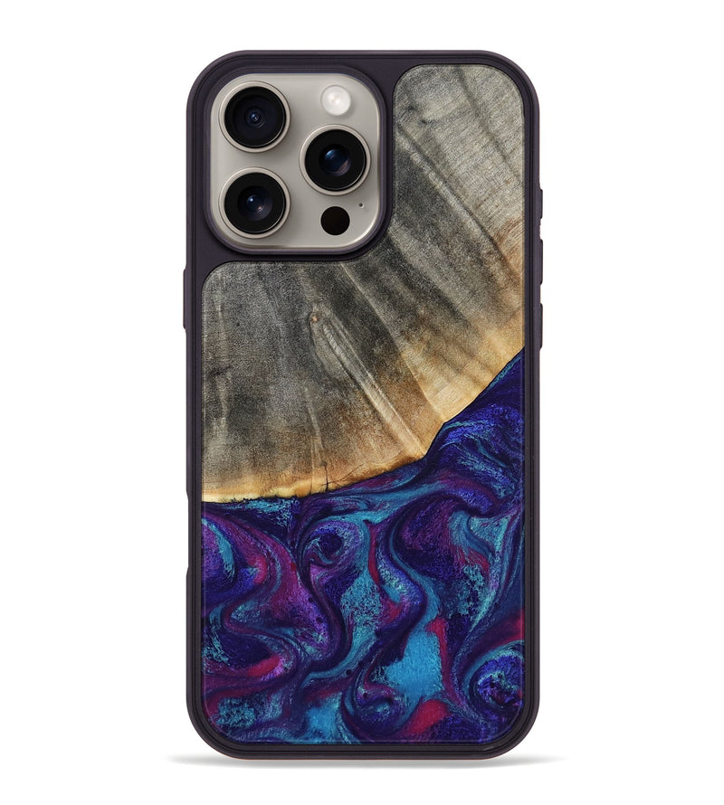 iPhone 16 Pro Max Wood Phone Case - Korey (Purple, 796109)