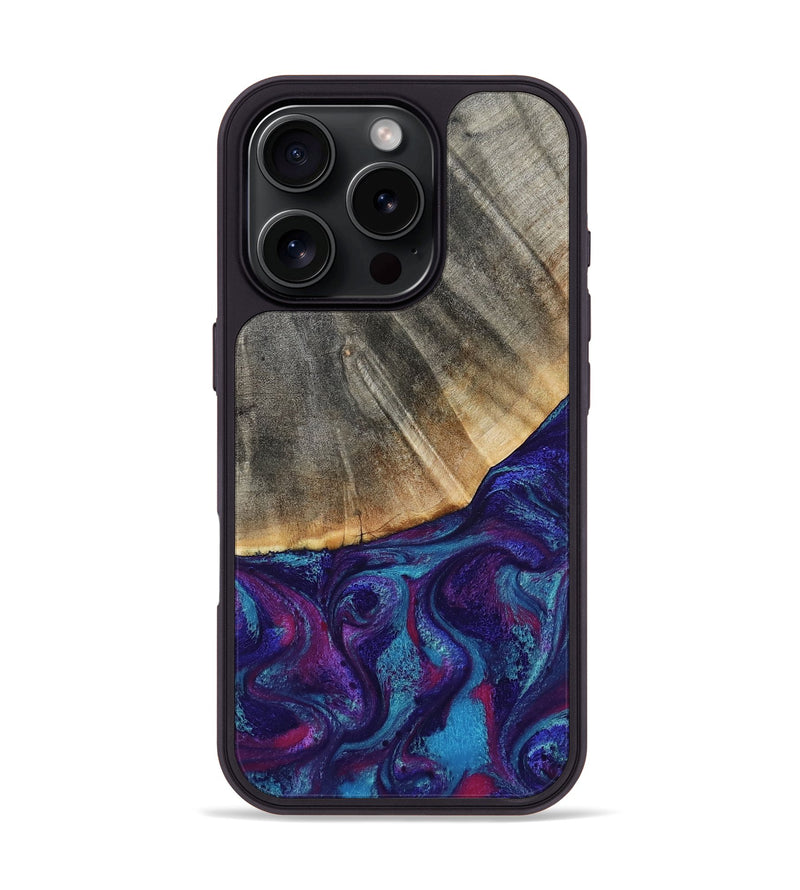 iPhone 16 Pro Wood Phone Case - Korey (Purple, 796109)