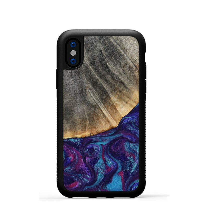 iPhone Xs Wood Phone Case - Korey (Purple, 796109)