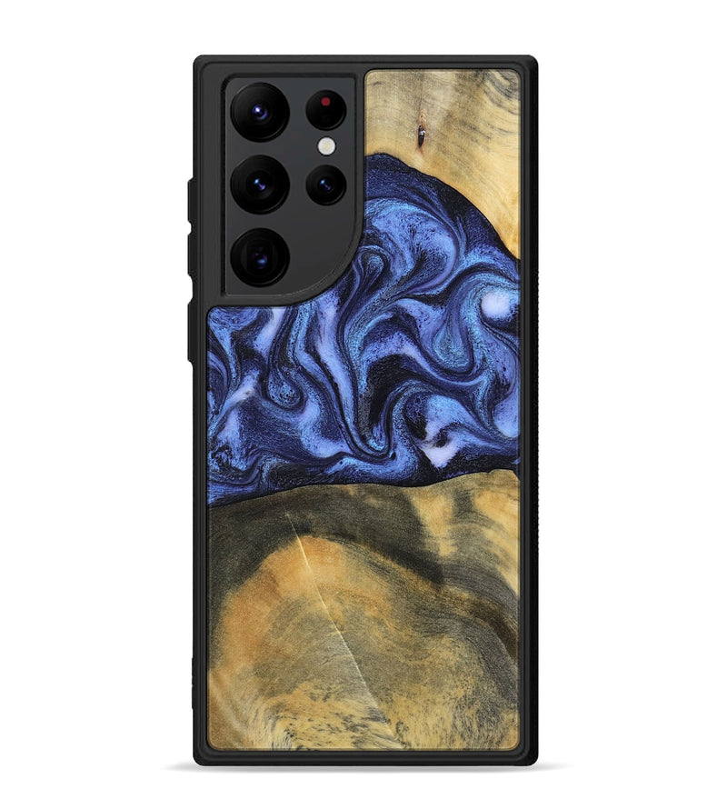Galaxy S22 Ultra Wood Phone Case - Izaiah (Blue, 796124)