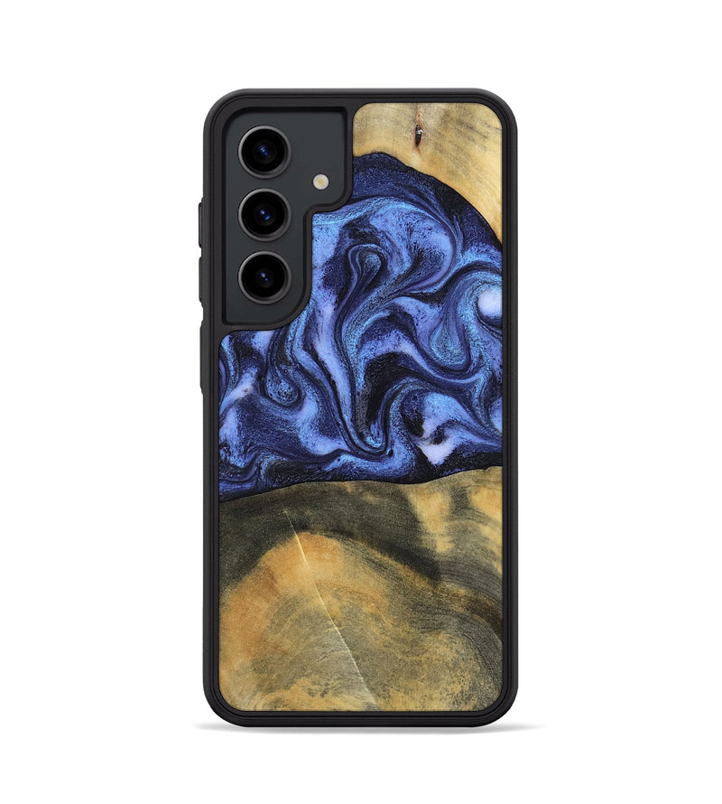 Galaxy S24 Wood Phone Case - Izaiah (Blue, 796124)
